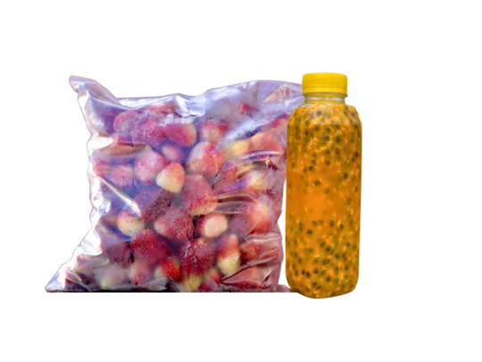 Combo 5: 4 lb Fresas + 16 oz Pulpa de Chinola - Sharegi
